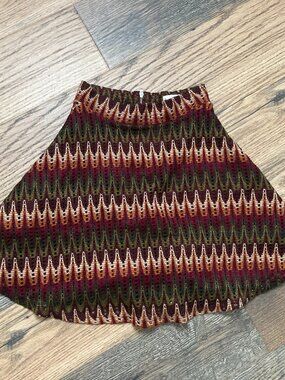 Mango MNG Crochet Lined Skirt Flared Boho Hippie XS